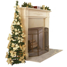 Load image into Gallery viewer, Pre-lit 4 Ft Poinsettia Pull Up Christmas Tree - Adler's Store