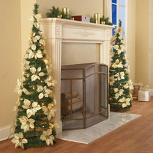 Load image into Gallery viewer, Pre-lit 4 Ft Poinsettia Pull Up Christmas Tree - Adler's Store