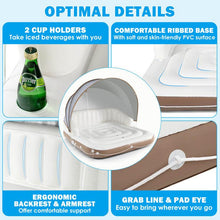 Load image into Gallery viewer, Relaxation Floating Island Raft with Canopy Two Cup Holders and Sunshade - Adler's Store