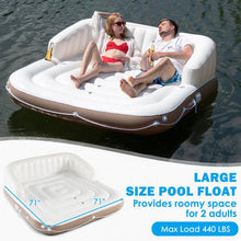 Load image into Gallery viewer, Relaxation Floating Island Raft with Canopy Two Cup Holders and Sunshade - Adler's Store