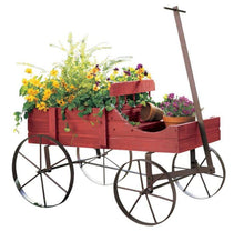 Load image into Gallery viewer, Rustic Old Country Style Wooden Wagon Garden Planter - Adler's Store