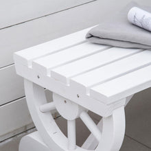 Load image into Gallery viewer, Rustic Style Outdoor 2-Person Wooden Wagon Wheel Garden Bench - Adler's Store
