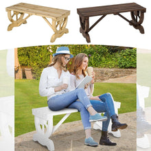 Load image into Gallery viewer, Rustic Style Outdoor 2-Person Wooden Wagon Wheel Garden Bench - Adler's Store