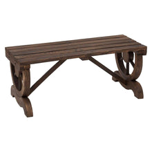 Load image into Gallery viewer, Rustic Style Outdoor 2-Person Wooden Wagon Wheel Garden Bench - Adler's Store