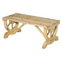 Load image into Gallery viewer, Rustic Style Outdoor 2-Person Wooden Wagon Wheel Garden Bench - Adler's Store