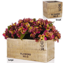 Load image into Gallery viewer, Rustic Wood Finished Concrete Square Flower Box Planter - Adler's Store