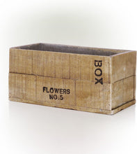 Load image into Gallery viewer, Rustic Wood Finished Concrete Square Flower Box Planter - Adler's Store