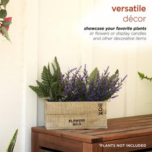 Load image into Gallery viewer, Rustic Wood Finished Concrete Square Flower Box Planter - Adler's Store