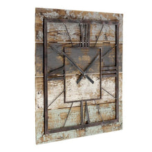 Load image into Gallery viewer, Rustic Wooden Frame Square Wall Clock - Adler's Store