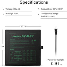 Load image into Gallery viewer, Seedling Energy Saving Heat Mat and Digital Thermostat Combo Set - Adler's Store