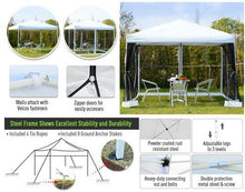 Load image into Gallery viewer, Silver Pop Up 10 x 10 Ft Tent with Mesh net and Carry Bag - Adler's Store