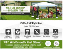 Load image into Gallery viewer, Silver Pop Up 10 x 10 Ft Tent with Mesh net and Carry Bag - Adler's Store