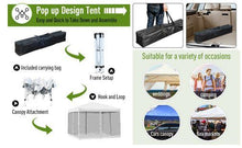 Load image into Gallery viewer, Silver Pop Up 10 x 10 Ft Tent with Mesh net and Carry Bag - Adler's Store
