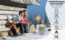 Load image into Gallery viewer, Single Dish Rapid Heating Portable Propane Tank Top Heater - Adler's Store