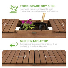 Load image into Gallery viewer, Sliding Table Top Wood Garden Potting Bench - Adler's Store