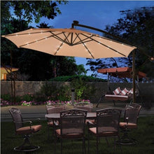 Load image into Gallery viewer, Solar 10Ft Hanging Umbrella Sun Shade with LED Lights - Adler's Store