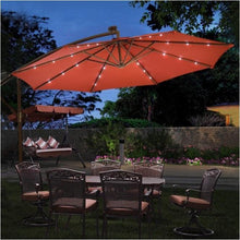 Load image into Gallery viewer, Solar 10Ft Hanging Umbrella Sun Shade with LED Lights - Adler's Store
