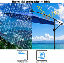 Load image into Gallery viewer, Solar 10Ft Hanging Umbrella Sun Shade with LED Lights - Adler's Store