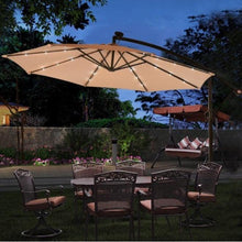 Load image into Gallery viewer, Solar 10Ft Hanging Umbrella Sun Shade with LED Lights - Adler's Store