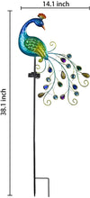 Load image into Gallery viewer, Solar LED Peacock Light Metal Garden Decoration - Adler's Store