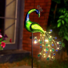 Load image into Gallery viewer, Solar LED Peacock Light Metal Garden Decoration - Adler's Store