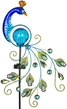 Load image into Gallery viewer, Solar LED Peacock Light Metal Garden Decoration - Adler's Store
