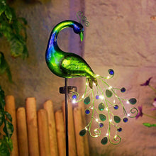 Load image into Gallery viewer, Solar LED Peacock Light Metal Garden Decoration - Adler's Store