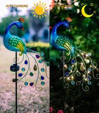 Load image into Gallery viewer, Solar LED Peacock Light Metal Garden Decoration - Adler's Store