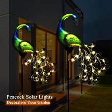 Load image into Gallery viewer, Solar LED Peacock Light Metal Garden Decoration - Adler's Store