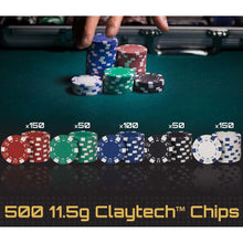 Load image into Gallery viewer, Ultimate Texas Hold 'em Poker Set 500 11.5 Gram Claytec Striped Chip Set - Adler's Store