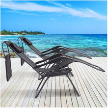 Load image into Gallery viewer, UV Shade Canopy Folding Leisure Recliner Durable Chair with Cup Holder - Adler's Store