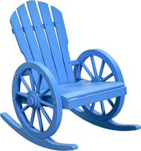 Load image into Gallery viewer, Wagon Wheel Outdoor Wooden Adirondack Rocking Chair - Adler's Store