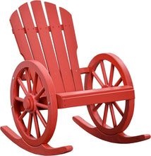 Load image into Gallery viewer, Wagon Wheel Outdoor Wooden Adirondack Rocking Chair - Adler's Store