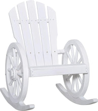 Load image into Gallery viewer, Wagon Wheel Outdoor Wooden Adirondack Rocking Chair - Adler's Store