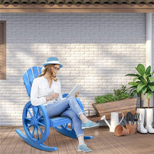 Load image into Gallery viewer, Wagon Wheel Outdoor Wooden Adirondack Rocking Chair - Adler's Store