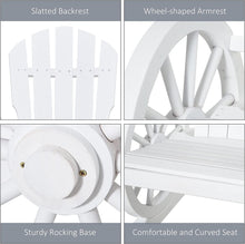 Load image into Gallery viewer, Wagon Wheel Outdoor Wooden Adirondack Rocking Chair - Adler's Store