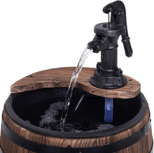 Load image into Gallery viewer, Water Pump Barrel Fountain with Flower Box - Adler's Store
