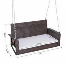 Load image into Gallery viewer, Wicker Love Seat Swing Bench - Adler's Store