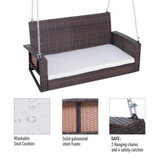 Load image into Gallery viewer, Wicker Love Seat Swing Bench - Adler's Store
