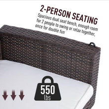 Load image into Gallery viewer, Wicker Love Seat Swing Bench - Adler's Store