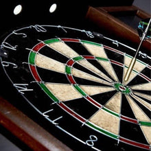 Load image into Gallery viewer, Wooden 40 Inch Dart Board Cabinet Set with Lights and 6 Steel Tip Darts - Adler's Store