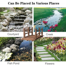 Load image into Gallery viewer, Wooden Arched Bridge Fairy Garden Ornament - Adler's Store