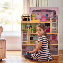 Load image into Gallery viewer, Wooden Dollhouse Cottage Playset with Furniture - Adler's Store