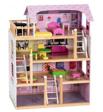 Load image into Gallery viewer, Wooden Dollhouse Cottage Playset with Furniture - Adler's Store