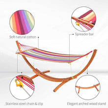 Load image into Gallery viewer, Wooden Hammock with Arc Stand Frame - Adler's Store