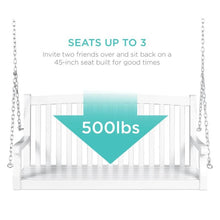 Load image into Gallery viewer, Wooden Hanging Swing Bench on Chains - Adler's Store