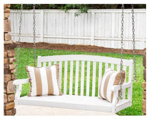 Load image into Gallery viewer, Wooden Hanging Swing Bench on Chains - Adler&#39;s Store