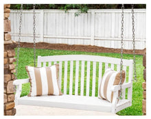 Load image into Gallery viewer, Wooden Hanging Swing Bench on Chains - Adler's Store