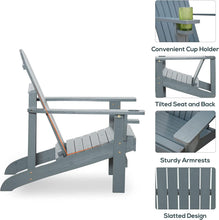 Load image into Gallery viewer, Wooden Outdoor Adirondack Lounge Chair - Adler's Store