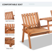 Load image into Gallery viewer, Wooden Patio Loveseat with Coffee Table - Adler's Store